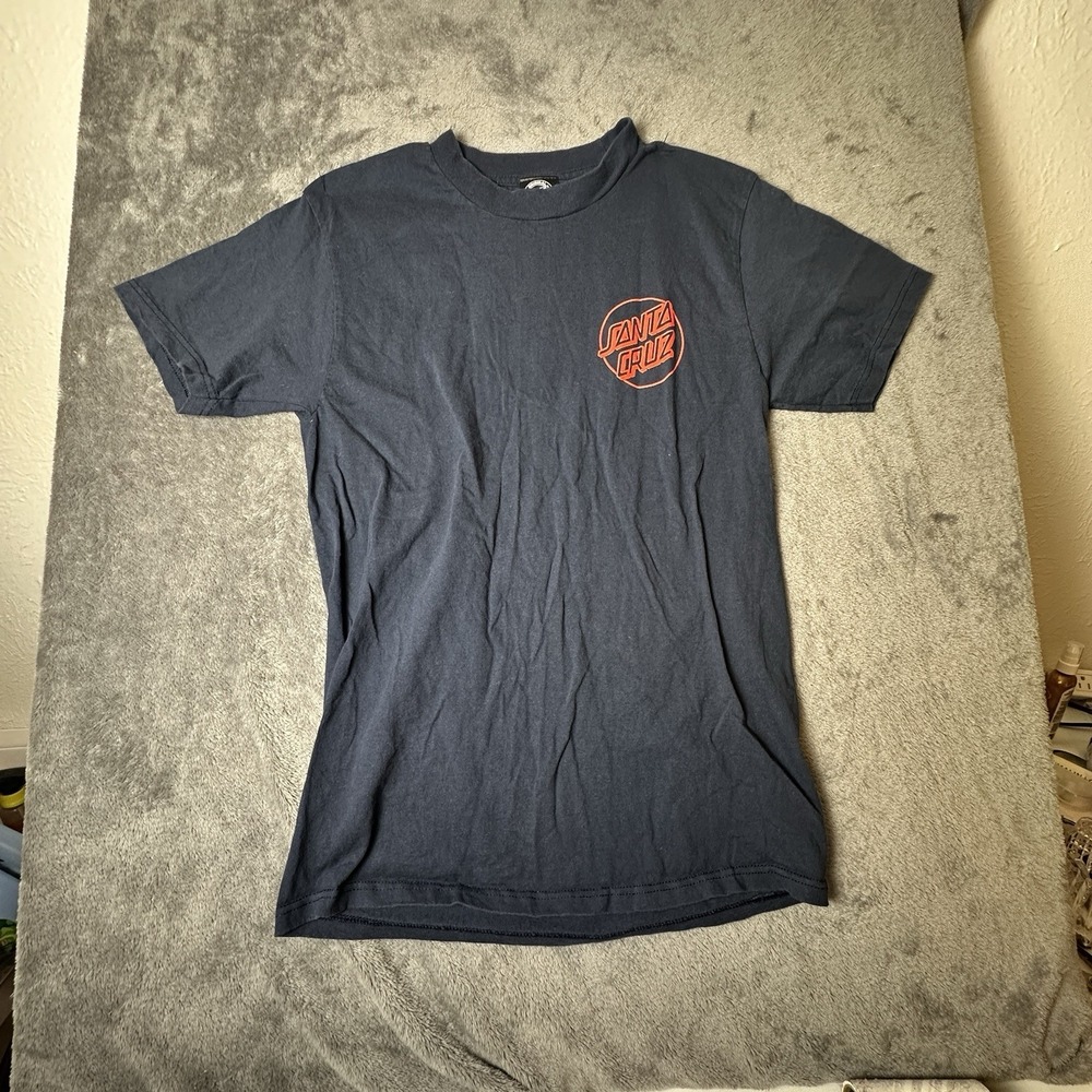 Vintage Santa Cruz Skater Men's Logo Tee Graphic T-Shirt Navy Red Size S Small